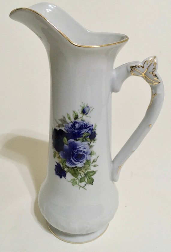 Blue Victoria Rose Collection by Baum Brothers Large Pitcher Formalities Line