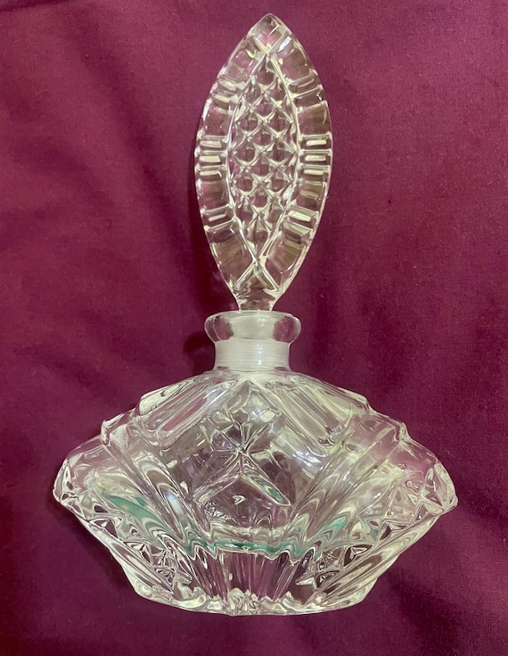 Imperlux  Crystal Perfume Bottle Art Nouveau