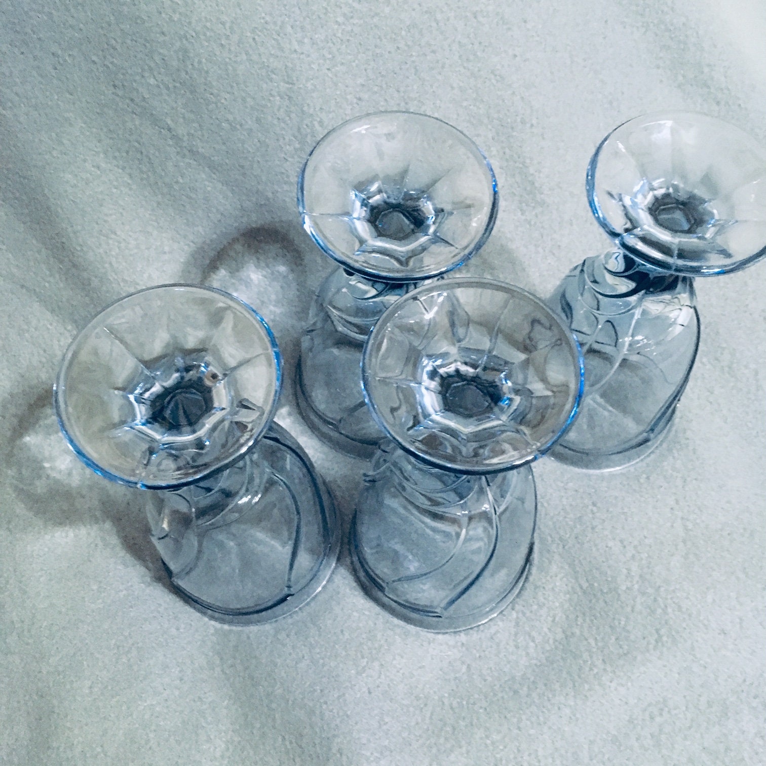 Noritake Light Blue Sweet Swirl Glassware, Set of 4 Ice Tea