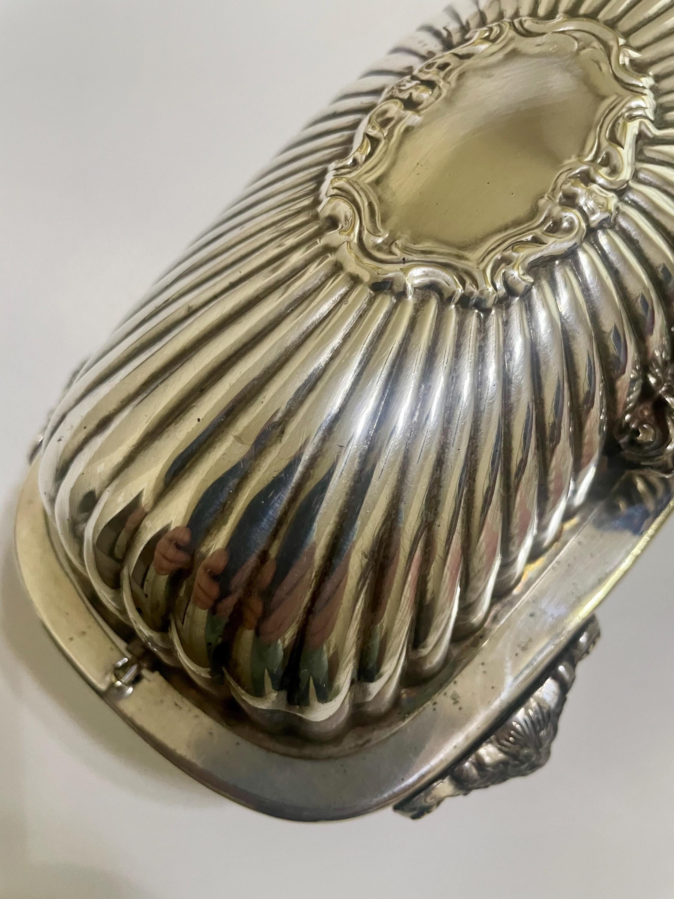 FB Rogers 357 Silver Domed Victorian Style Roll Top Butter FB Rogers 357 Silver Domed Victorian Style Roll Top Butter