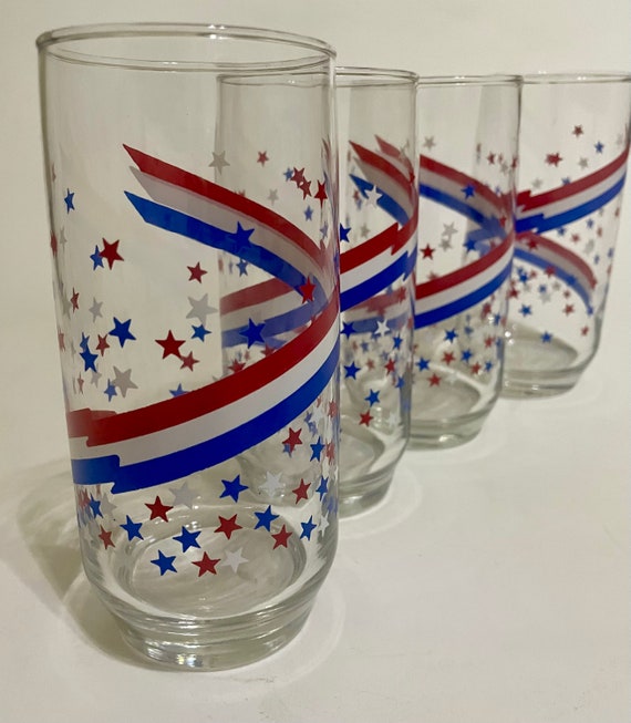 Libbey Stars and Stripes Tumblers Set of Four