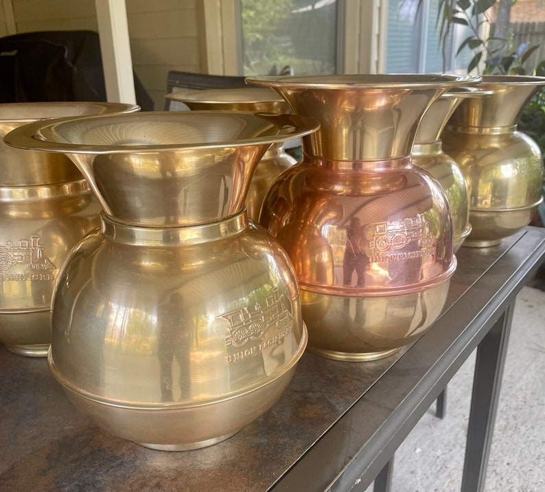 Vintage Spittoon Collection: Bull Dog, Pony Express, Union Pacific - Etsy