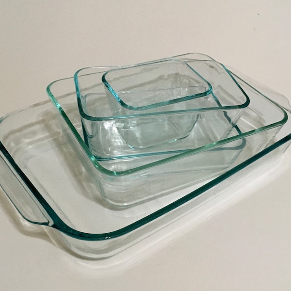 Pyrex Aqua Glass Bake Dish Assortment  Individual Pieces