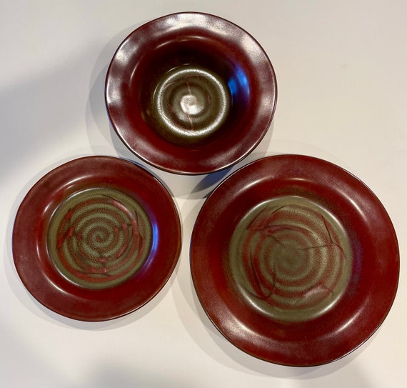 Pfaltzgraff Copper Leaf Plate, Salad Plate or Soup/Cereal Bowl Individual Pieces