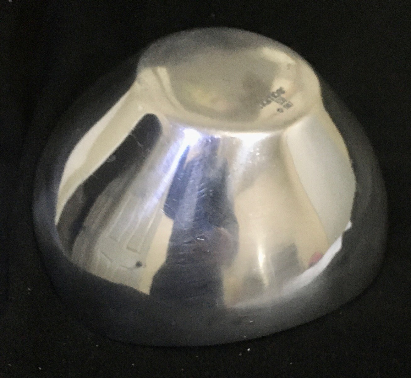 Nambe' TriCorner Bowl 530 1967 Design by Richard K. Thomas