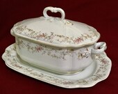 Wood Sons 1891-1907 Brussels Pattern Tureen with Lid and Base Plate