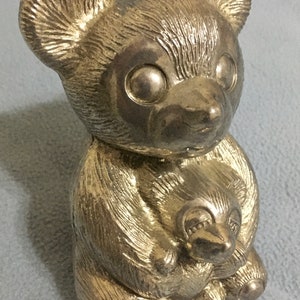Godinger Silver Plated Bear and Cub Bank