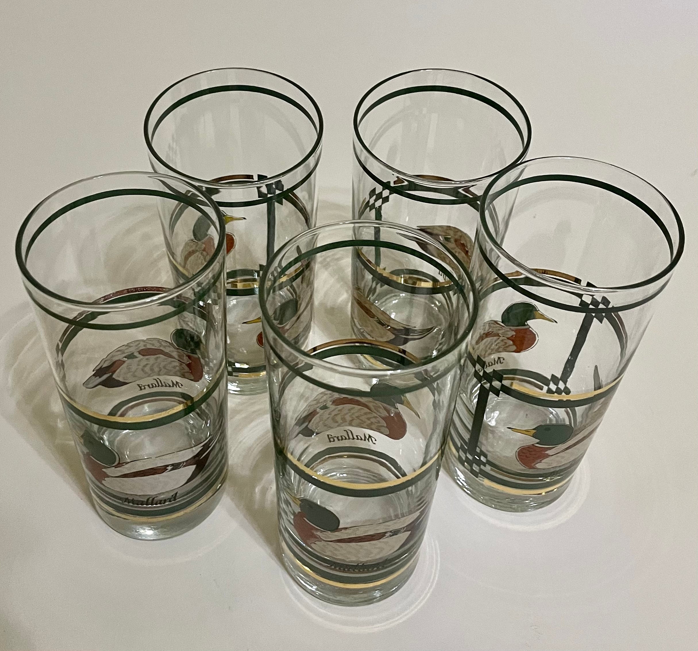 Libbey Mallard Duck Drinking Glasses Set of Five