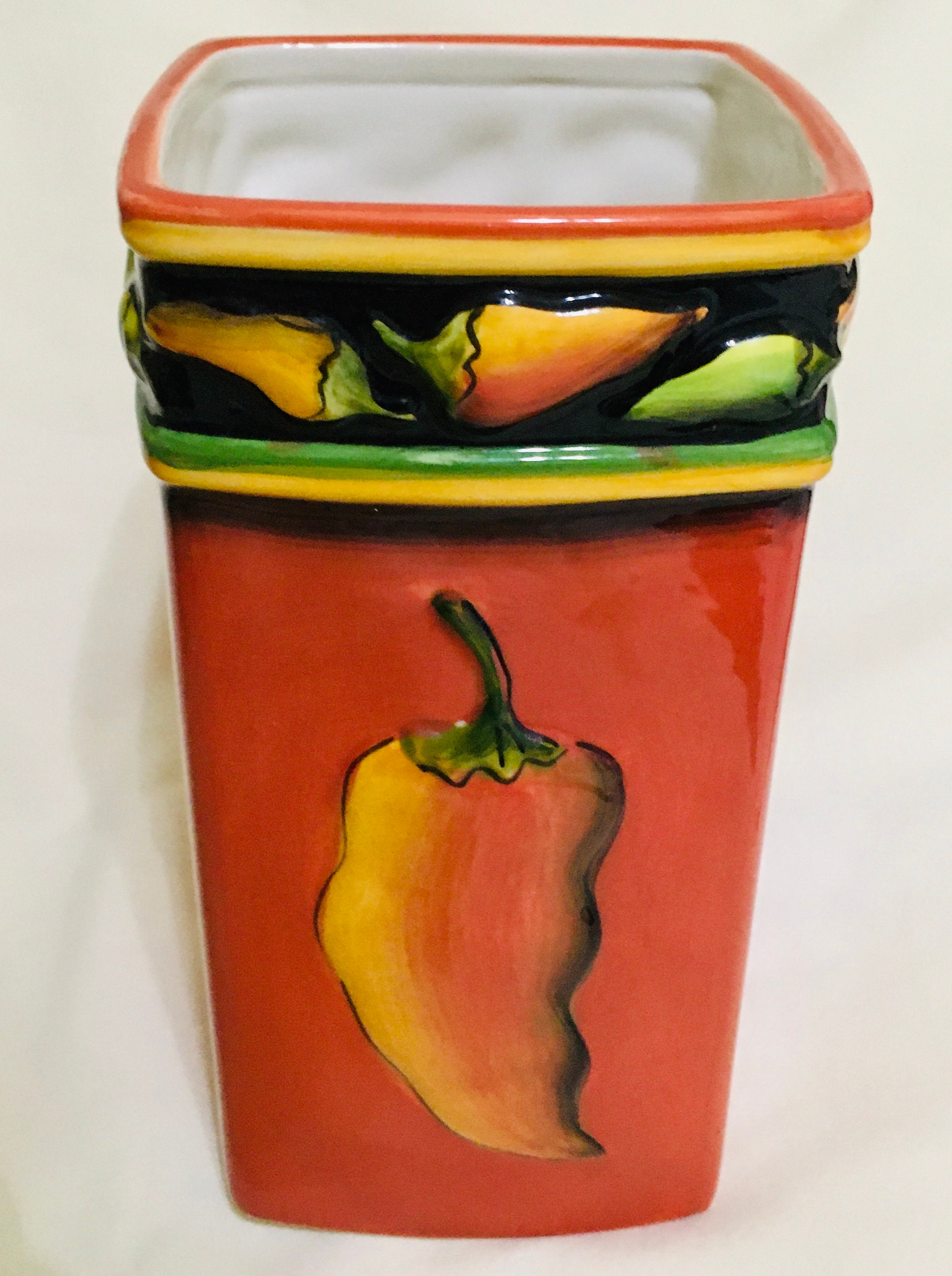 Clay Art Jalapeno StoneLite Utensil Holder