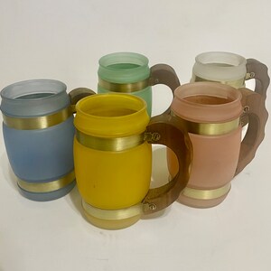 Siesta Ware-mokken met houten handvat, set van vijf
