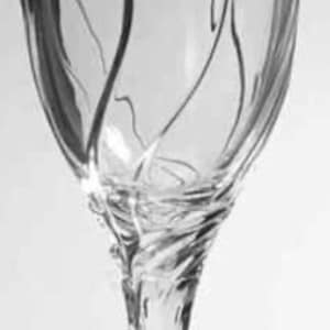 Noritake Sweet Swirl Clear Water Goblets or Wine Glasses  Set of Four