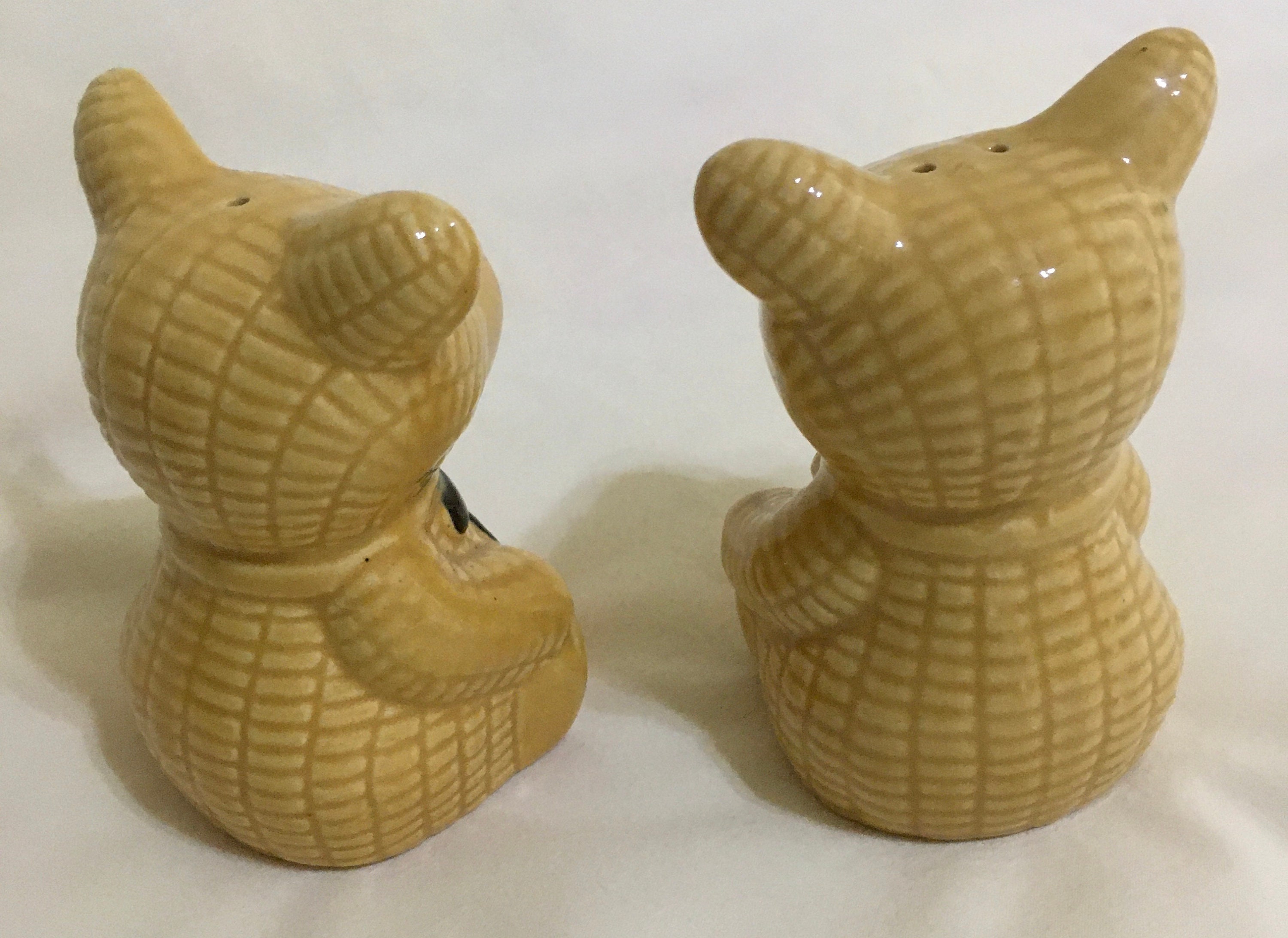 Teddy Bear Salt and Pepper Shakers Ceramic Vintage