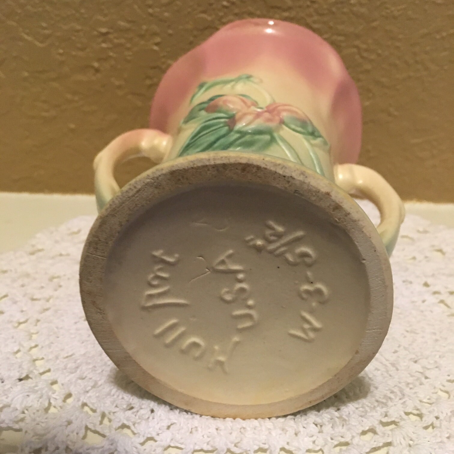 Vintage Hull Art Pottery Vase, Double Handled, W35 1/2