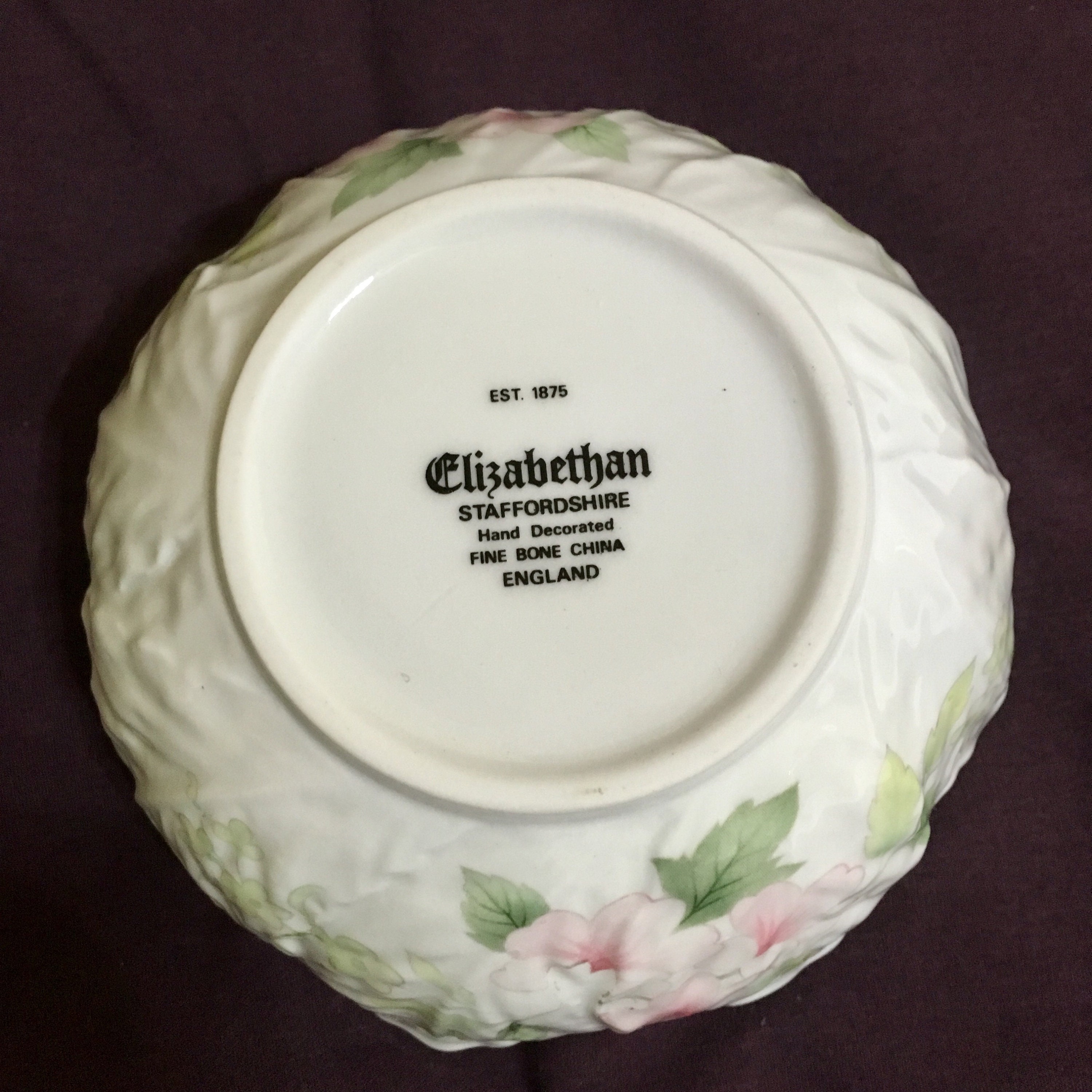 Staffordshire Elizabethan Hand Decorated Fine Bone China Bowl