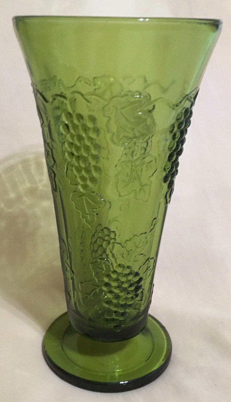 Vintage Indiana Glass Harvest Grape Vase, 1970's