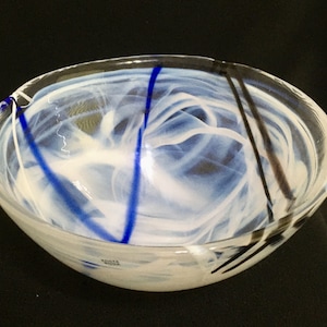 Kosta Boda Contrast Series Bowl Design By Anna Ehrner 4.25&quot; x 8.5&quot;