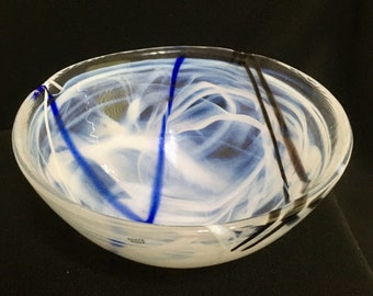 Kosta Boda Contrast Series Bowl Design By Anna Ehrner 4.25" x 8.5"