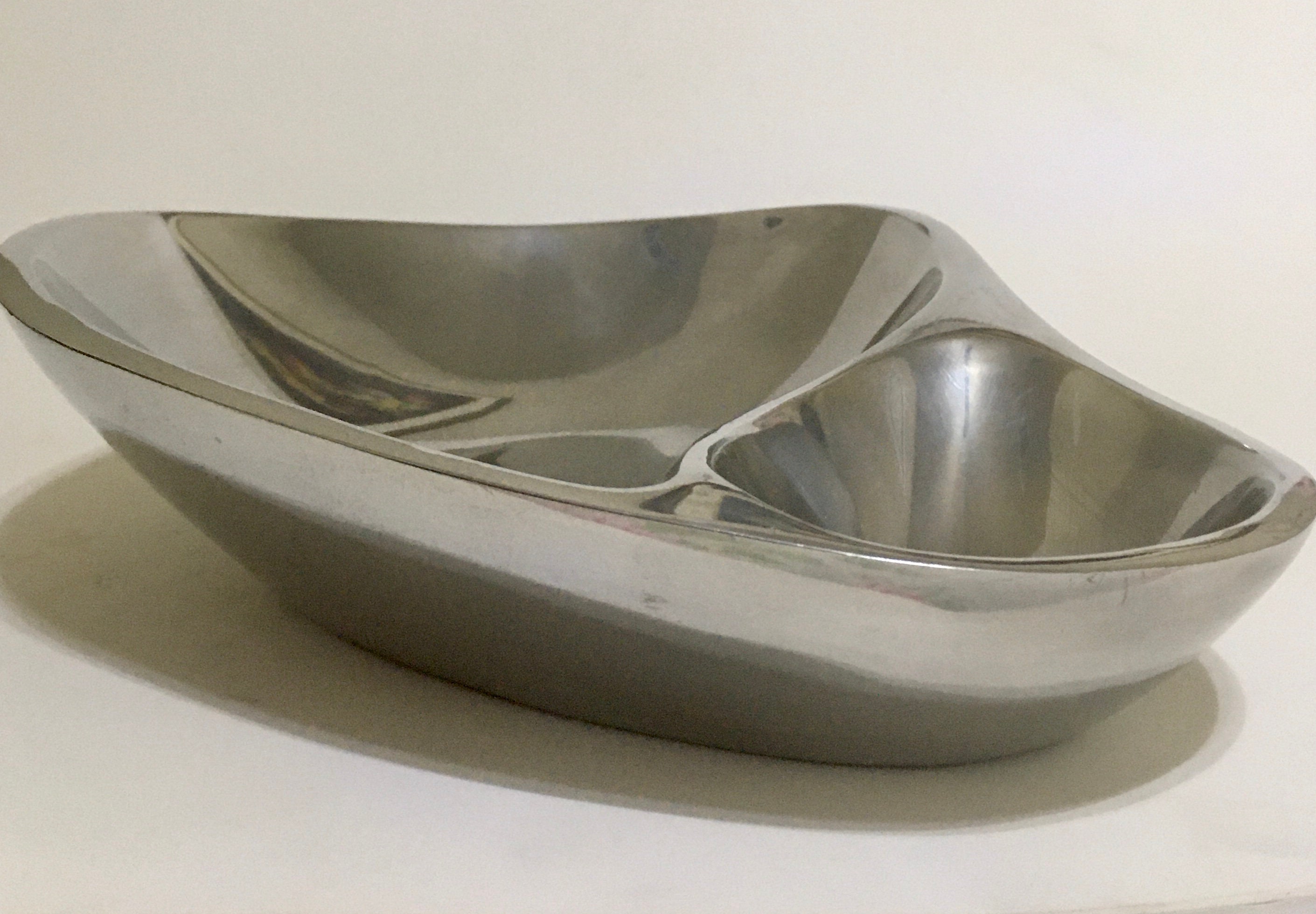 Nambe 560 Chip and Dip or Shrimp and Sauce Bowl 14x10x2.75