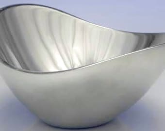 Nambe' Large Twist Bowl #736 Designed by Fred Bould 2003 - Etsy