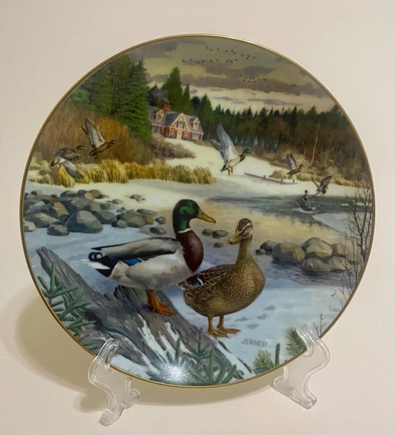 Bart Jerner Ducks Plates, Living With Nature Collection Individually Sold