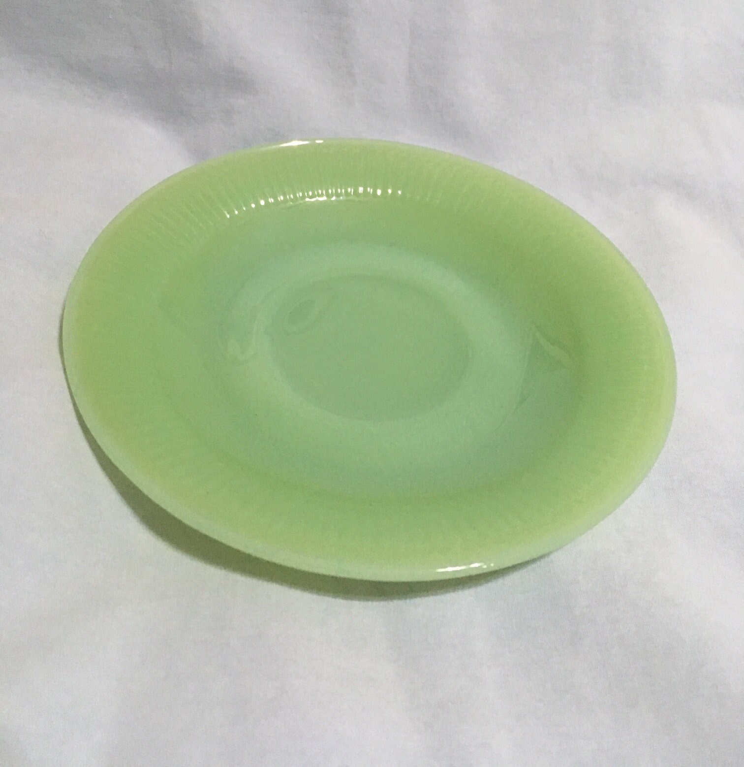 Fire King Jadeite Saucer, 5 3/4