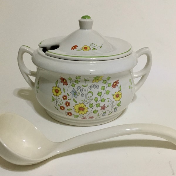 Antique Soup Tureen With Ladle Etsy