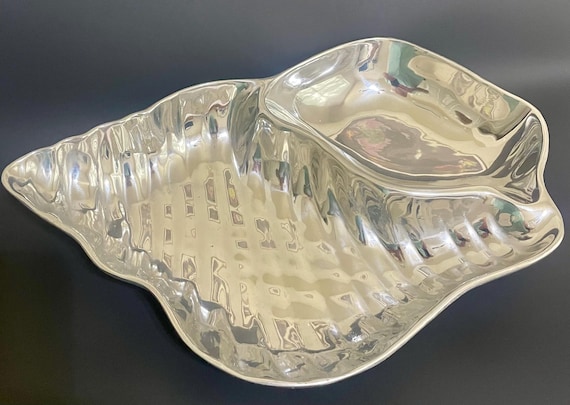 Wilton Armetale Shell Chip and Dip Server Juan Vela Studio