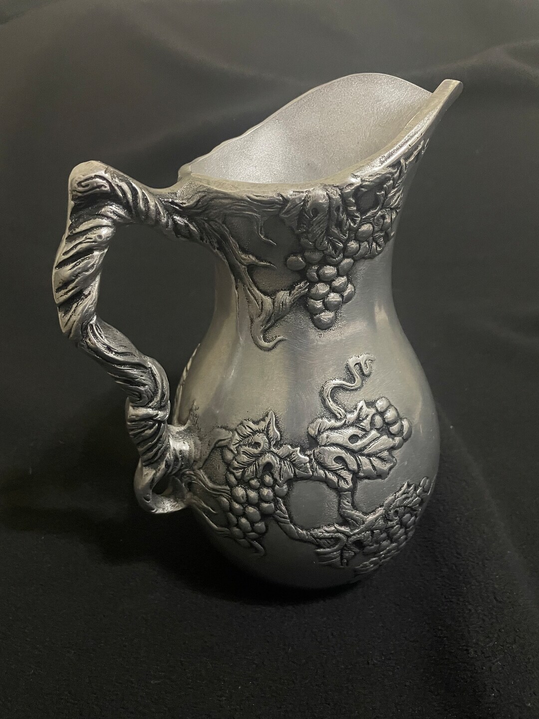 Carson Home Accents Statesmetal Pewter Pitcher With Grape and Vine