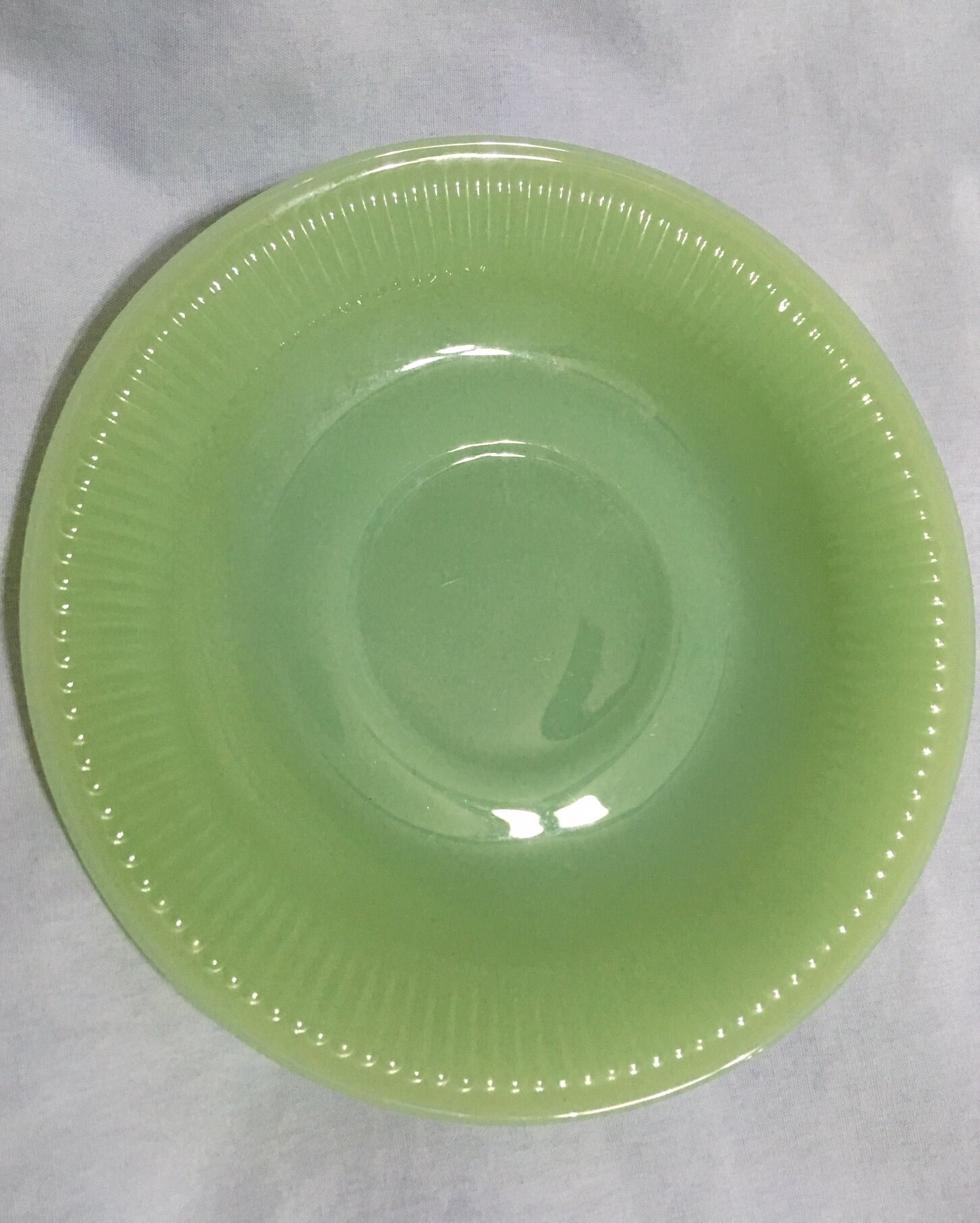 Fire King Jadeite Saucer, 5 3/4