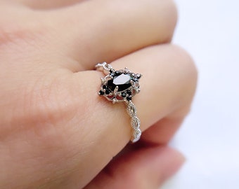 black color stone ring