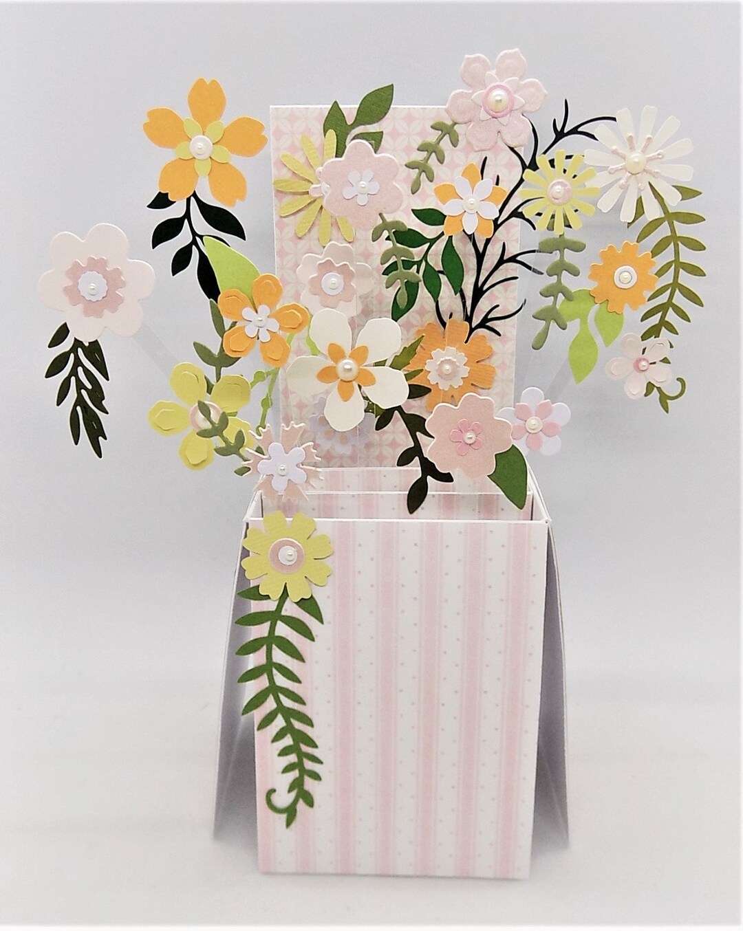 Pop up Flower Bouquet Card 3D Birthday, Get Well, Thank You ...