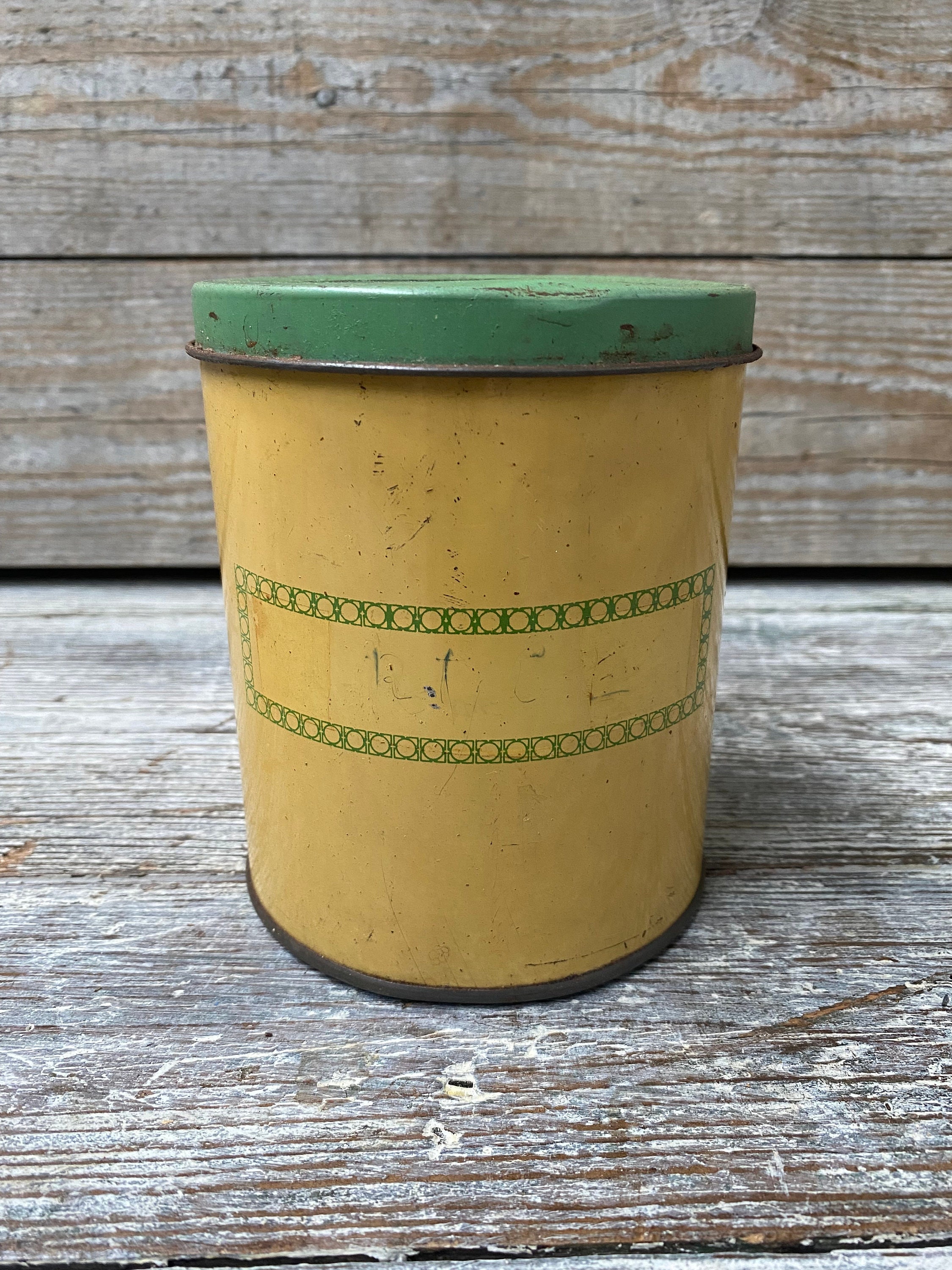 Vintage kitchen storage tin canister Etsy