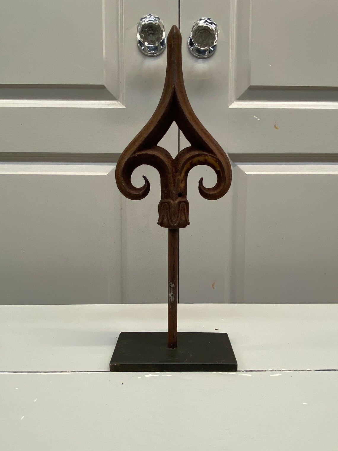 Antique decorative cast iron railing finial Etsy