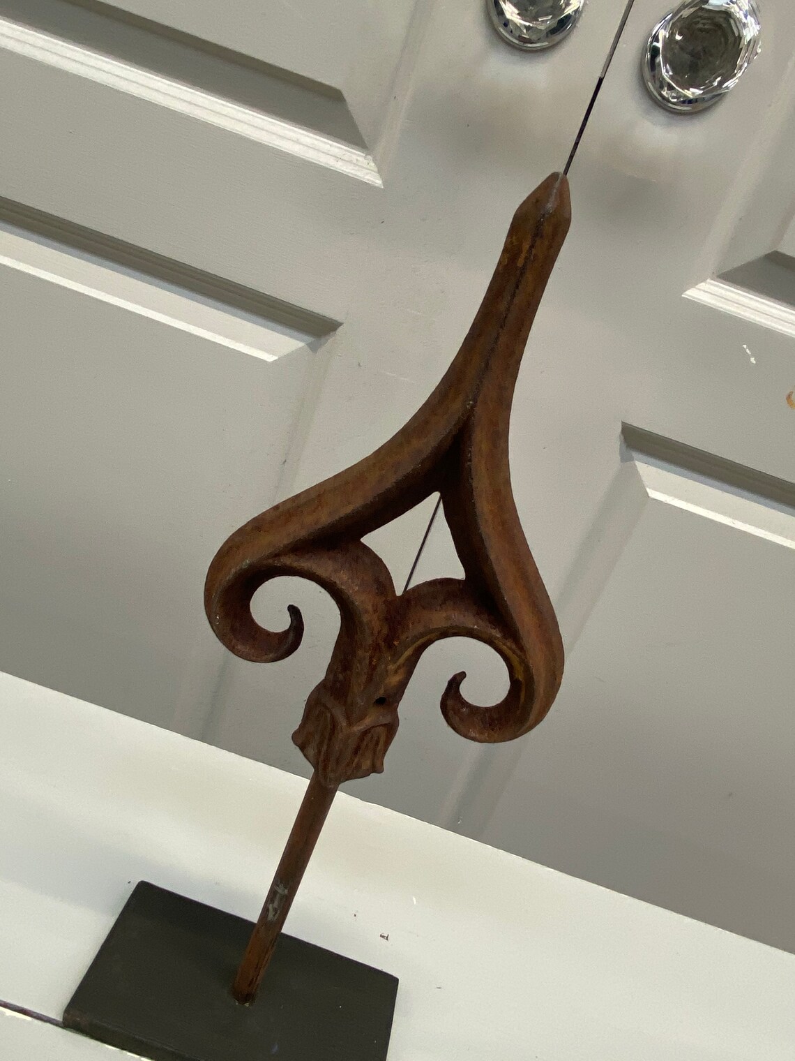 Antique decorative cast iron railing finial Etsy