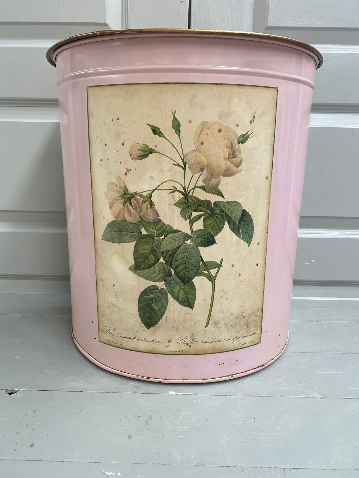 Large vintage storage tin Etsy