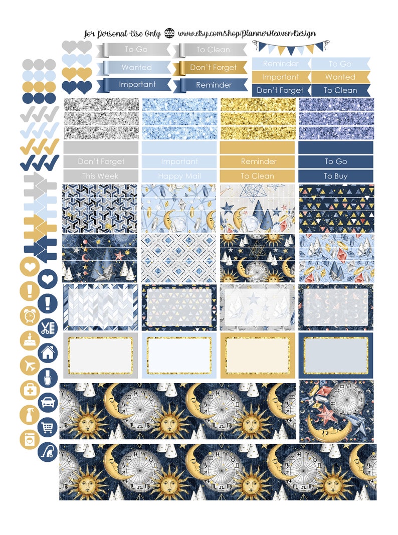 zodiac printable planner stickers weekly planner sticker