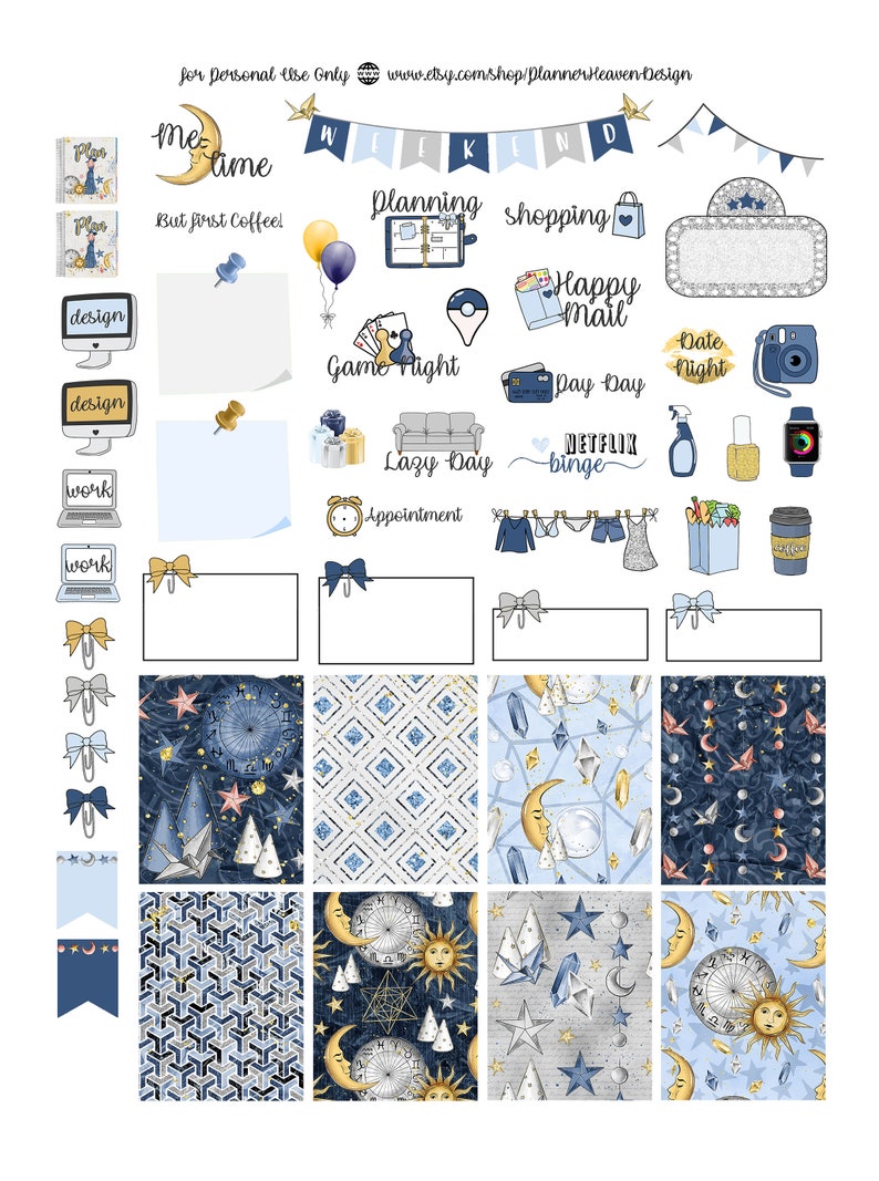 zodiac printable planner stickers weekly planner sticker