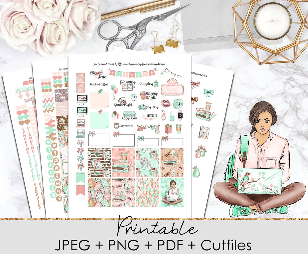 SCHOOL Printable Planner Stickers | Weekly Planner Sticker Kit | Erin ...