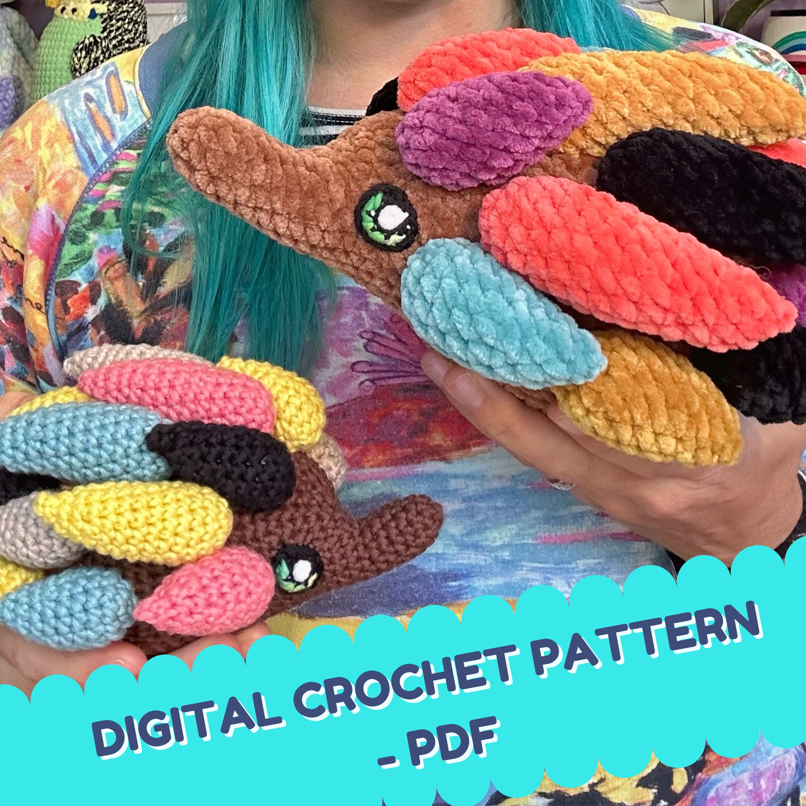 DIGITAL Crochet PATTERN Pdf / Crochet Echidna / Amigurumi / Australian ...