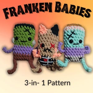Franken Babies Amigurumi szydełkowy wzór zombie