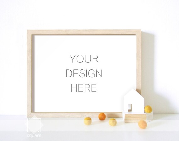 Horizontal Mockup Frame Nursery Mockup Frame Stock Image Styled