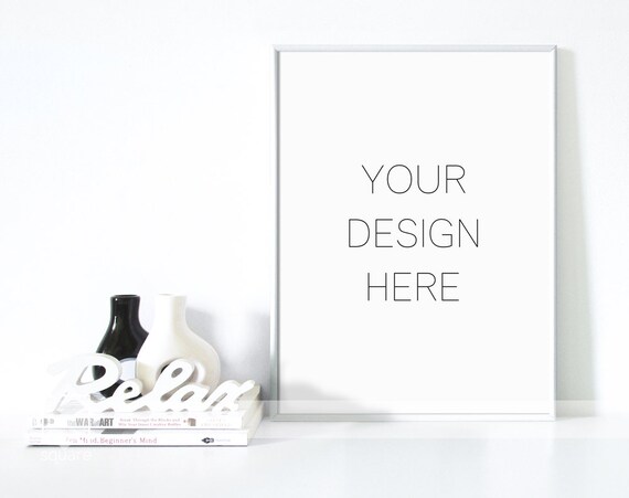 Black Frame Mockup Styled Stock Photography Empty Frame Product