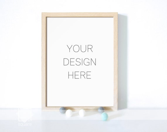 Download Nursery Mockup Wooden Frame Mockup Styled Photography Etsy PSD Mockup Templates