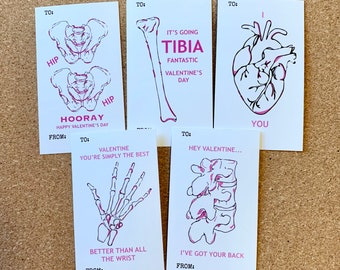 Medical Valentine card set, Pun, Humor Funny Nurse, Doctor, CNA, Medical Assistant, Hospital Office Valentine’s Day set of 10, gift tag set