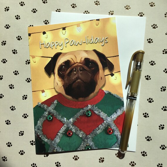 pug holiday sweater