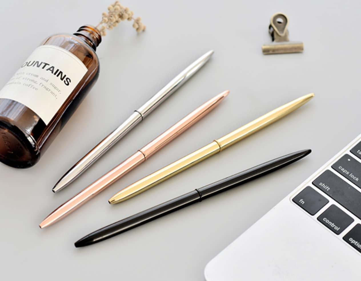 Slim Metal Pen Minimalistic Pen Silver Metal Ball Pen 5 Etsy