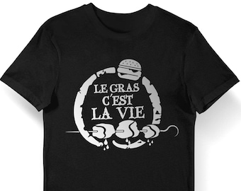 Kaamelott | Citation Karadoc | Le Gras c'est la Vie | T-shirt Bio Homme Femme Enfant et Body Bébé Série TV