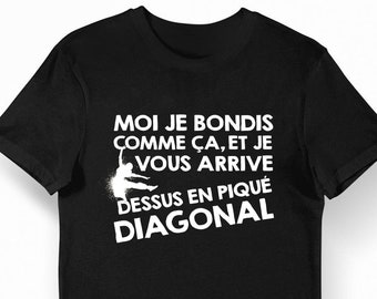 T-shirt Bio Homme Femme Enfant et Body Bébé Référence Kaamelott Citation Guethenoc | Je vous arrive dessus en piqué diagonal !