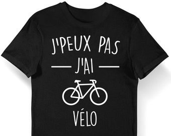 Vélo | Je Peux Pas | T-shirt Bio Homme Femme Enfant et Body Bébé