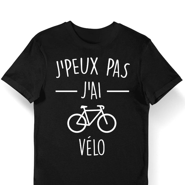 Vélo | Je Peux Pas | T-shirt Bio Homme Femme Enfant et Body Bébé